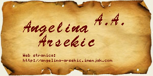 Angelina Arsekić vizit kartica